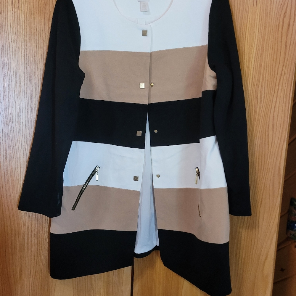 Chico's jacket, sz 2, 3/4 length